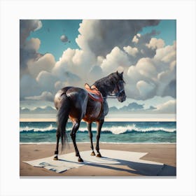 Horse On The Beach 1 Canvas Print