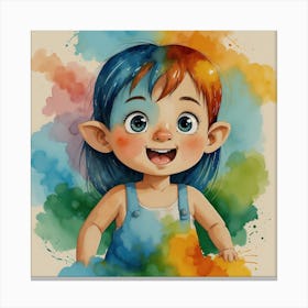 Holi Girl Canvas Print