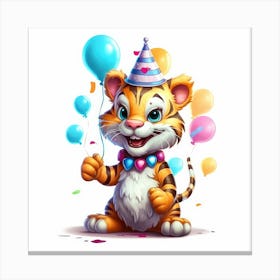 Birthday Tiger 2 Canvas Print