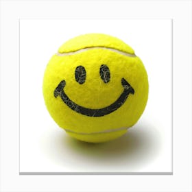 Tennis Ball Smiley Sport Fitness Happy Happiness Isolated Canvas Print