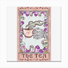 The Tea Skeleton Tarot Card Canvas Print