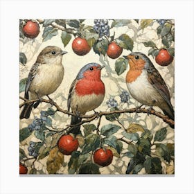 Birds On A Branch Art 37 Canvas Print