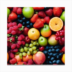 Fresh Fruits And Berries Canvas Print