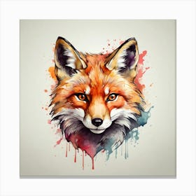 Fox Head Canvas Print