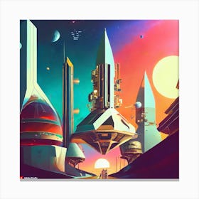 Futuristic City Canvas Print