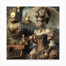 Steampunk Woman 4 Canvas Print