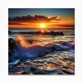 Sunset At The Beach 263 Canvas Print