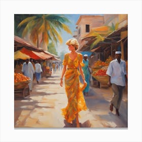 Princess Diana in Zanziabar Canvas Print