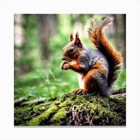 Squirrel In The Forest 6 Canvas Print