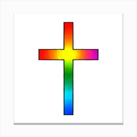 Rainbow Cross 1 Canvas Print