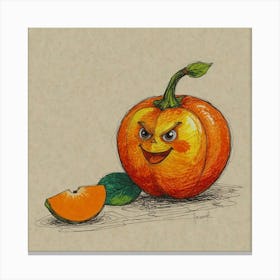 Angry Pumpkin Canvas Print