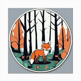 Fox In The Forest 88 Canvas Print