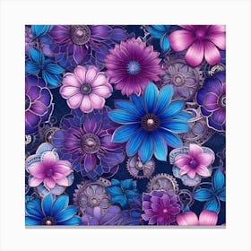 Purple Flowers 3 Canvas Print