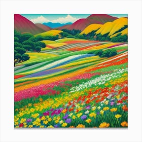 Field Of Flowers 1 Canvas Print