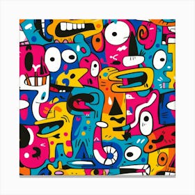 Cartoon Monsters 2 Canvas Print