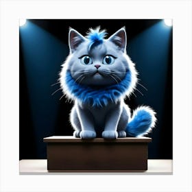 Blue Cat 3 Canvas Print