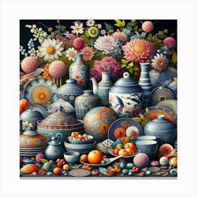 Chinese Vases 1 Canvas Print