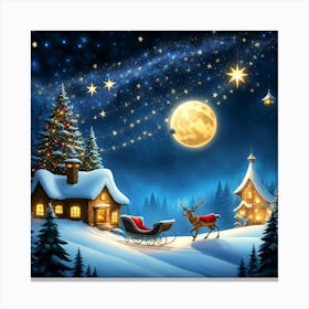 Christmas Night Canvas Print