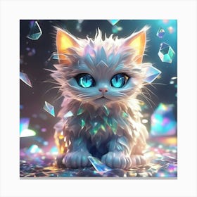 Cute Kitten With Blue Eyes 1 Canvas Print