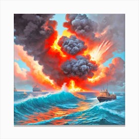 Explosion In The Ocean 2 Canvas Print