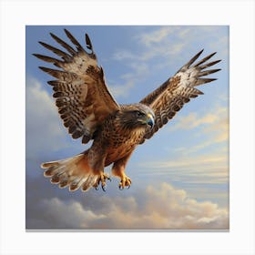 Hawk In Flight 1 Canvas Print