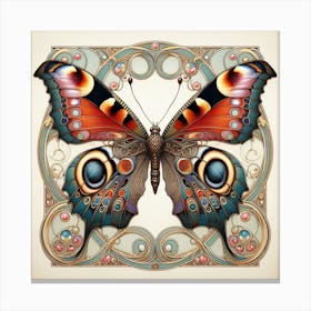 Art Deco Butterfly Panel I Canvas Print
