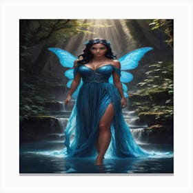 Blue Glistening Fairy Canvas Print