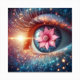 Eye With Flower Canvas Print