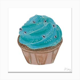 Turquoise Cupcake Canvas Print