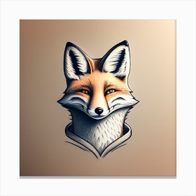 Fox Head Canvas Print