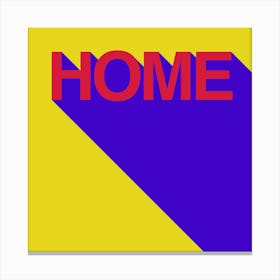 Retro Home (Yellow/Purple) Canvas Print