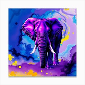 Purple Elephant 1 Canvas Print