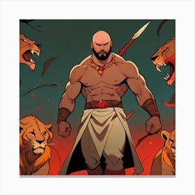 King Of Lions Canvas Print