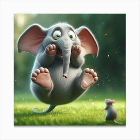 Cute Elephant 4 Canvas Print