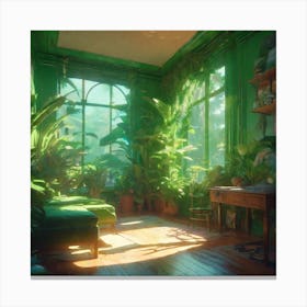 Green Room 1 Canvas Print