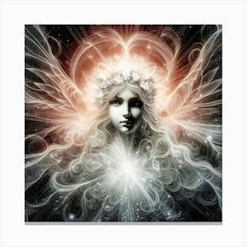 The Angel S Apparition Creative Illustration Canvas Print