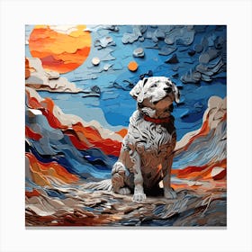 Dog In The Desert Canvas Print