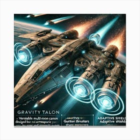 Gravity Talon Multi Role Fighter Canvas Print