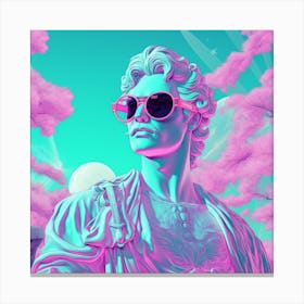Man In Pink Sunglasses Pop Art Canvas Print