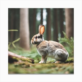 Rabbit In The Forest 131 Canvas Print