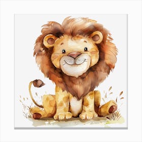 Watercolor Lion 2 Canvas Print