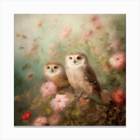 Owlpeonysunday 10 Canvas Print