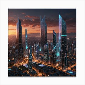 Futuristic Cityscape 6 Canvas Print