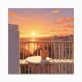 Sunrise On The Balcony 8 Canvas Print