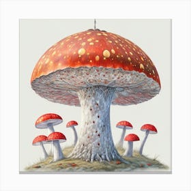Mushroom Painting 1 Canvas Print