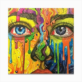 Psychedelic Face Canvas Print