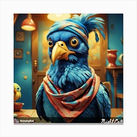 Blue Parrot 1 Canvas Print