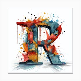 Letter R 3 Canvas Print