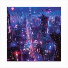 Futuristic City Canvas Print