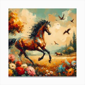 Horse In The Field 1 Canvas Print